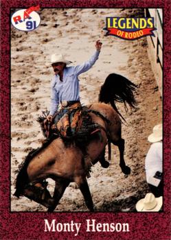 1991 Rodeo America Set B #19 Monty Henson Front